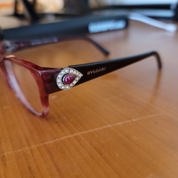 BVLGARI Accessories - BVLGARI EYEGLASSES SWAROVSKI Crystal Limited Edition 2157-B Ruby Red Gem
